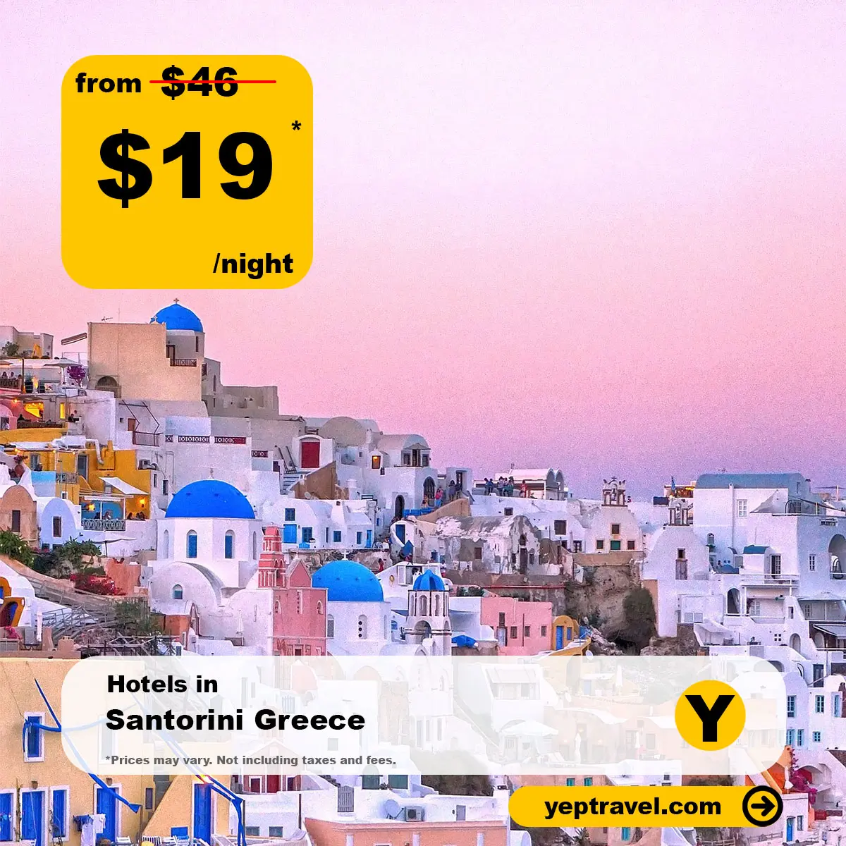 Santorini from $19 night